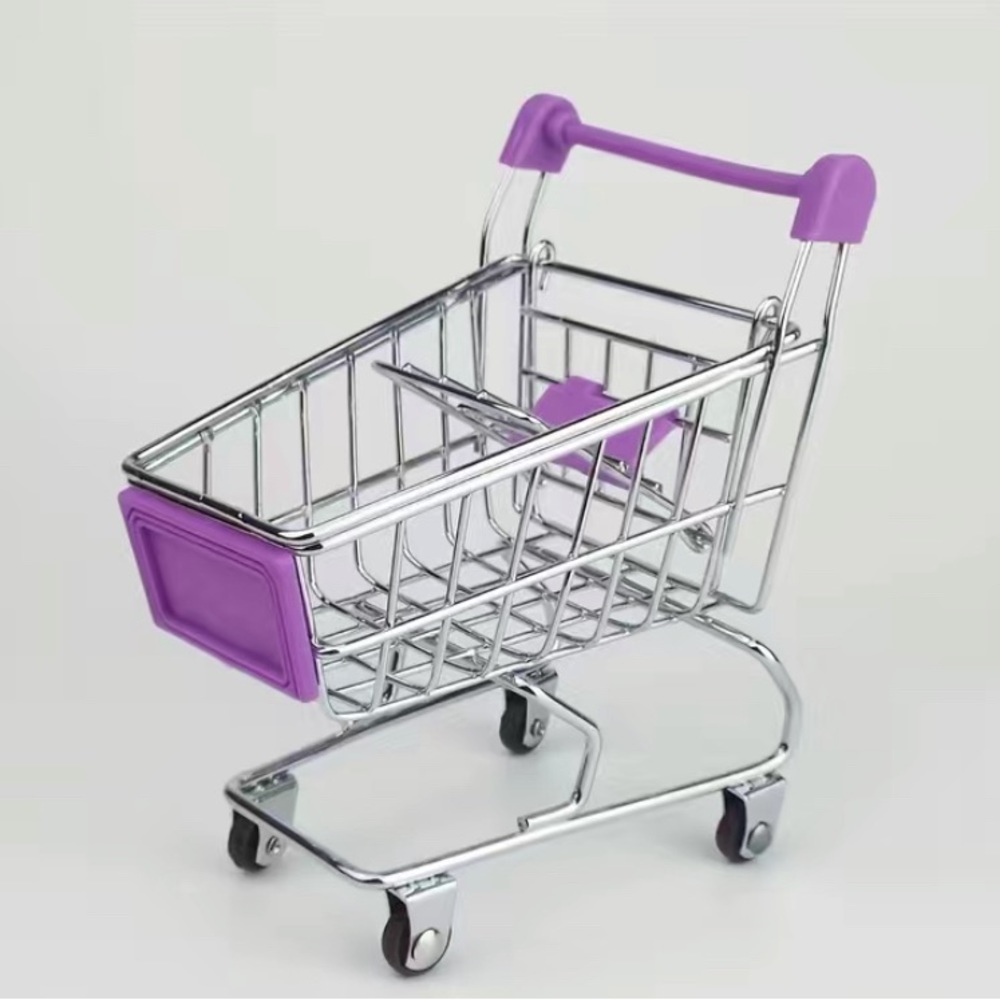 Mini Shopping Cart Storage/Perfect For Kids Pretend Shopping 🛍️ /Toy - 1PC - Picture 5 of 12